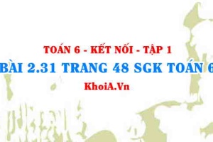 Bài 2.31 trang 48 SGK Toán 6 tập 1 Kết nối tri thức